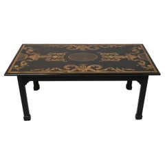 Retro Neoclassical Style Slate Top Hand Painted Coffee Table
