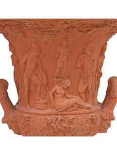 Vintage Neoclassical Style Terracotta Medici Campana Urns