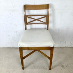 Stuhl im neoklassizistischen Vintage-Stil mit X-förmiger Rückenlehne