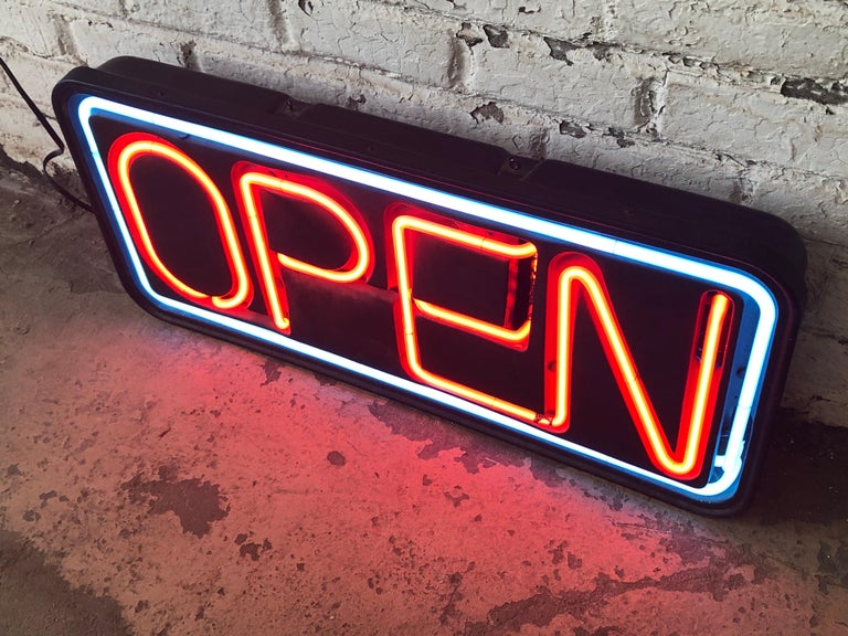Vintage Neon "Open" Sign at 1stDibs