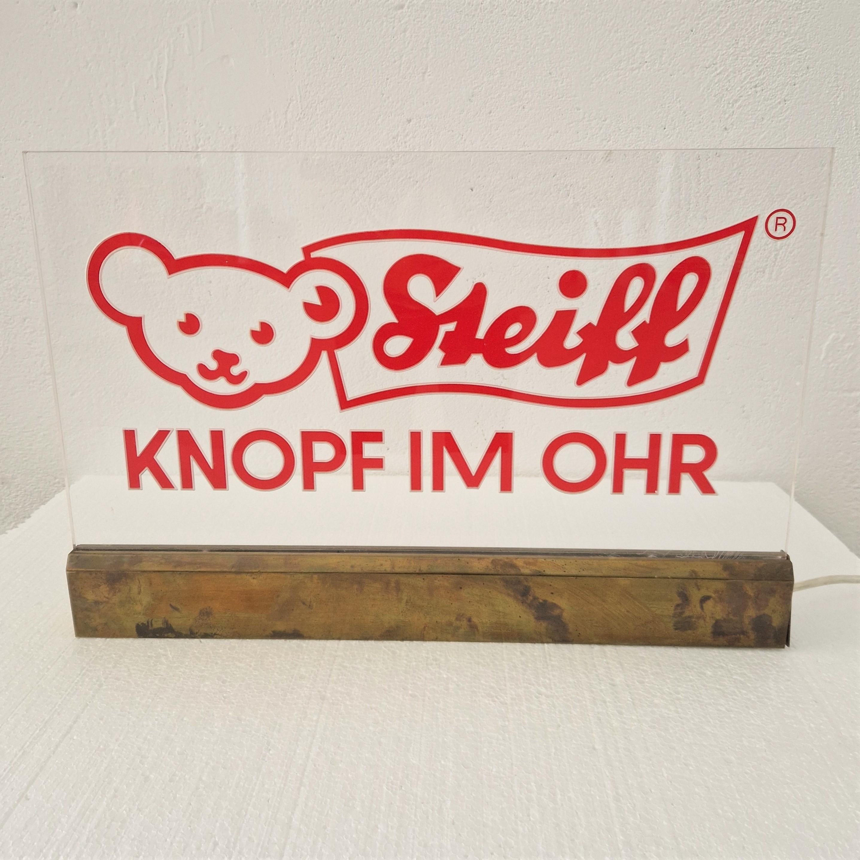 Vintage neon propaganda from Steiff. 1960 - 1965 In Excellent Condition For Sale In CADALSO, ES