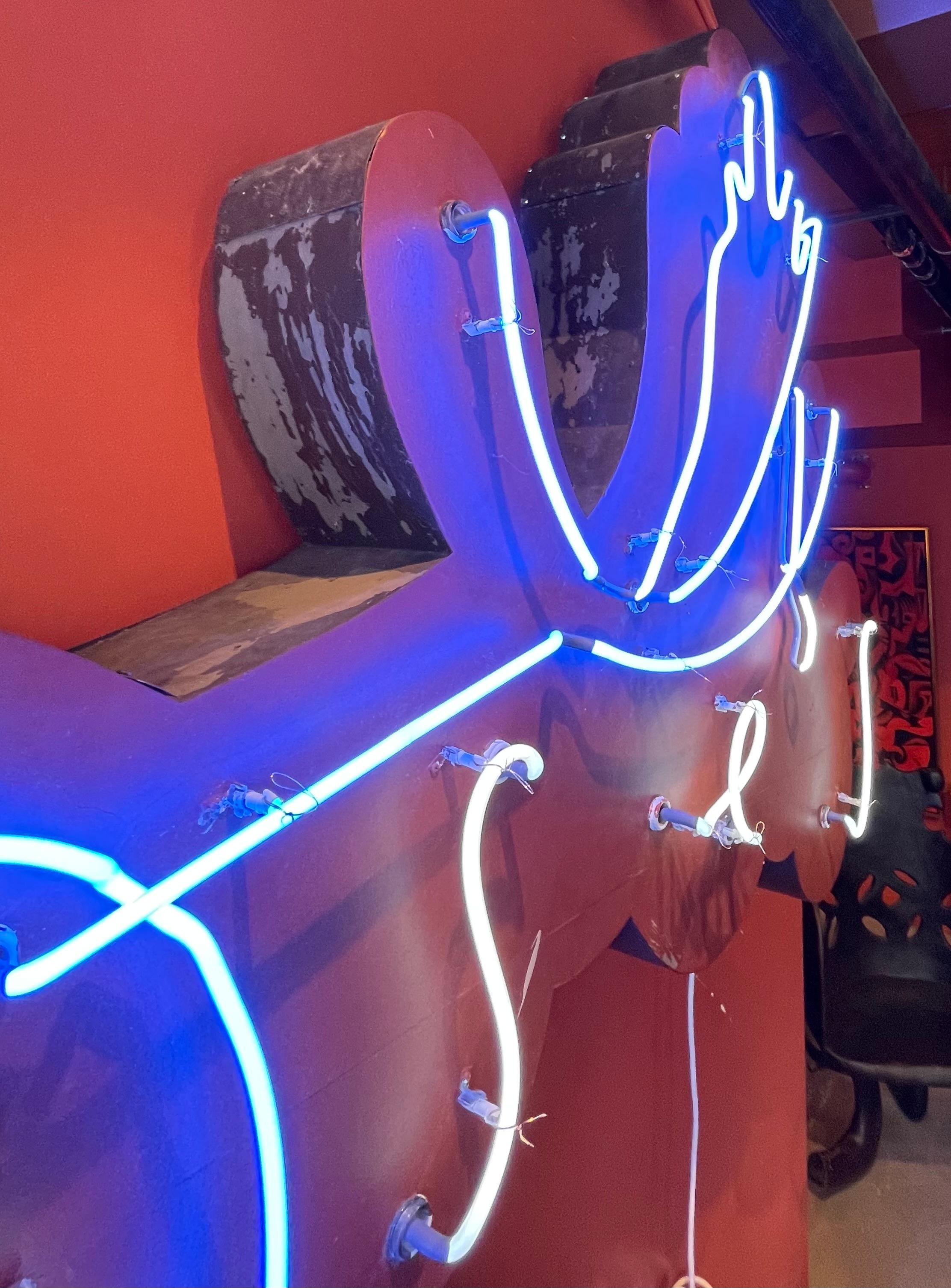 Vintage Neonschild San Francisco Iconic Moose's Restaurant, Vintage im Zustand „Gut“ im Angebot in Los Angeles, CA
