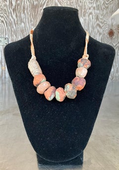 Vintage Nepalese Terracotta Clay Beaded Necklace