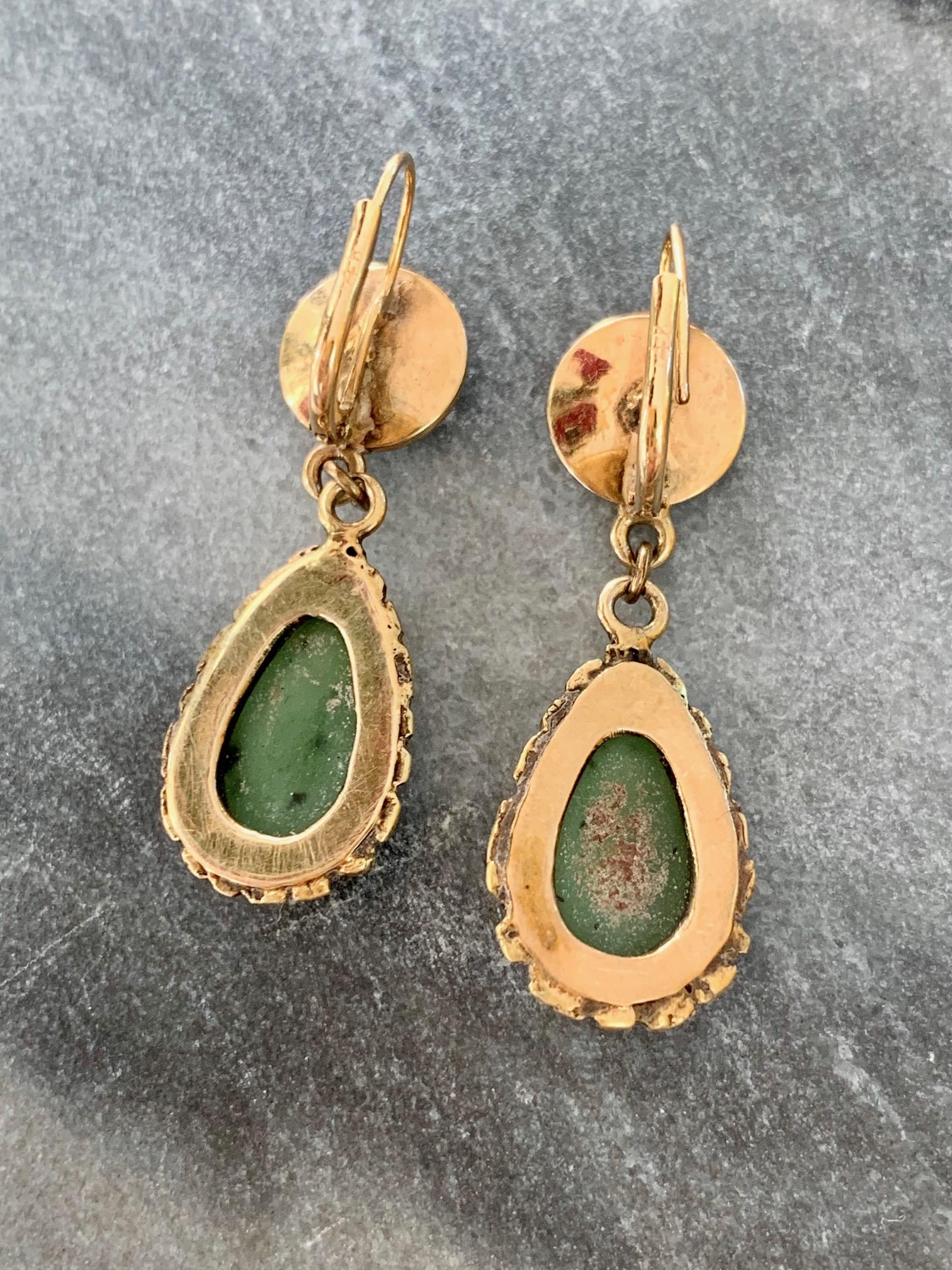 antique jade earrings