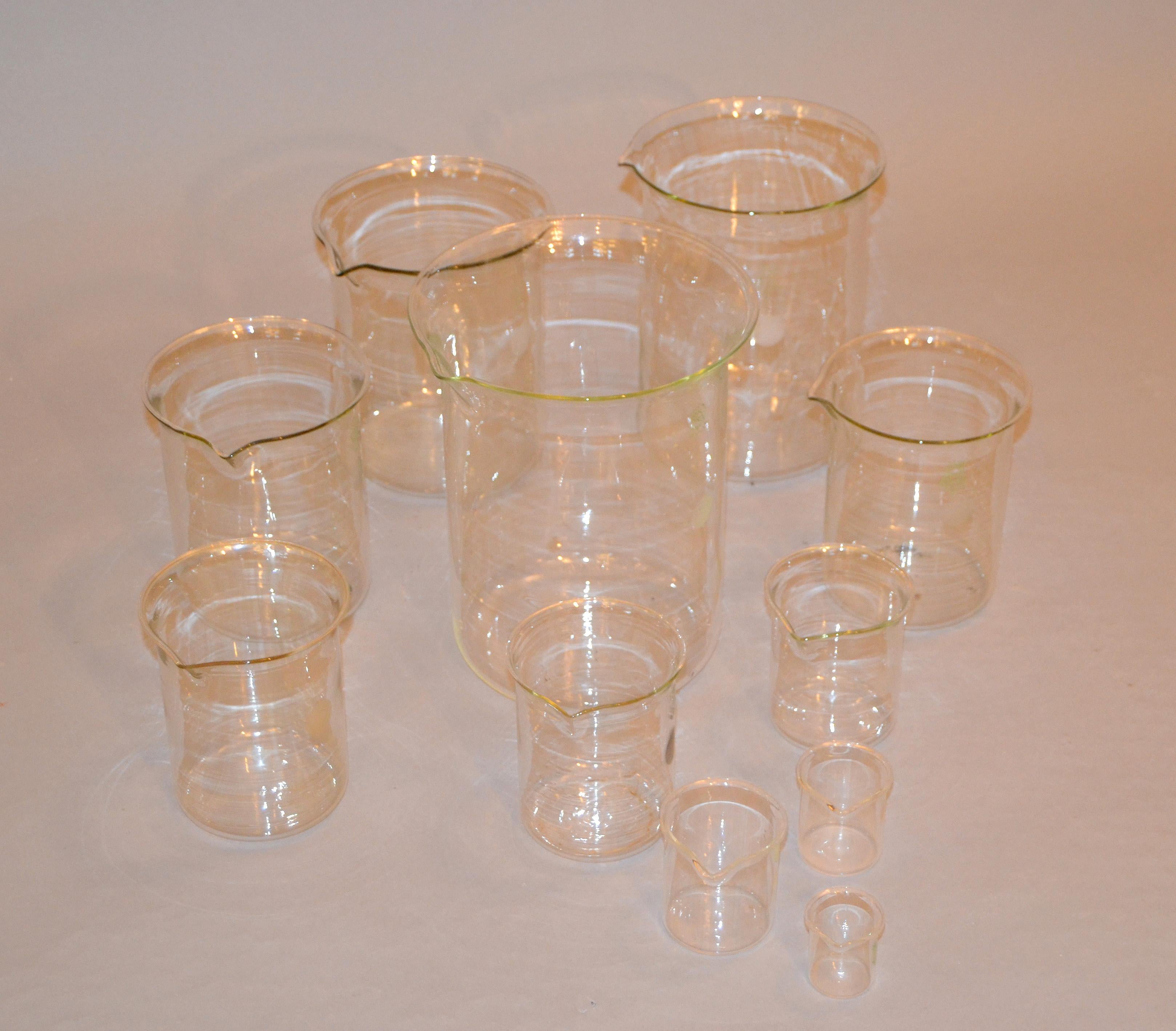 vintage pyrex beakers