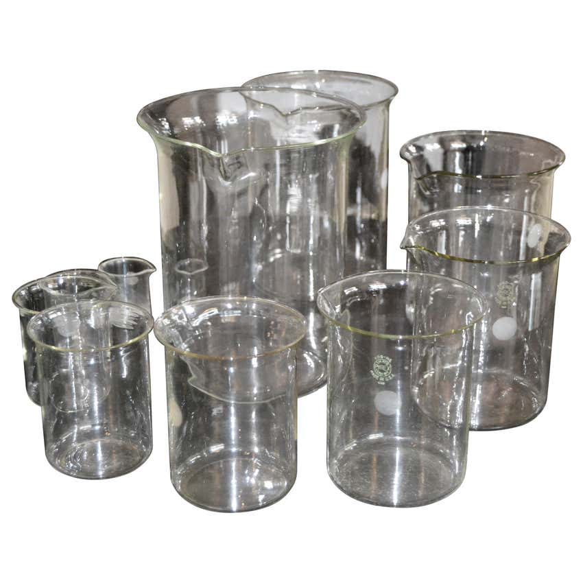 Nested Beakers Vintage Nesting Beakers Set Pyrex Glass Graduated Measuring Cups Marked ...