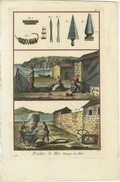 Vintage Net Crafting Elegance - 1793 Panckoucke Fishing Series