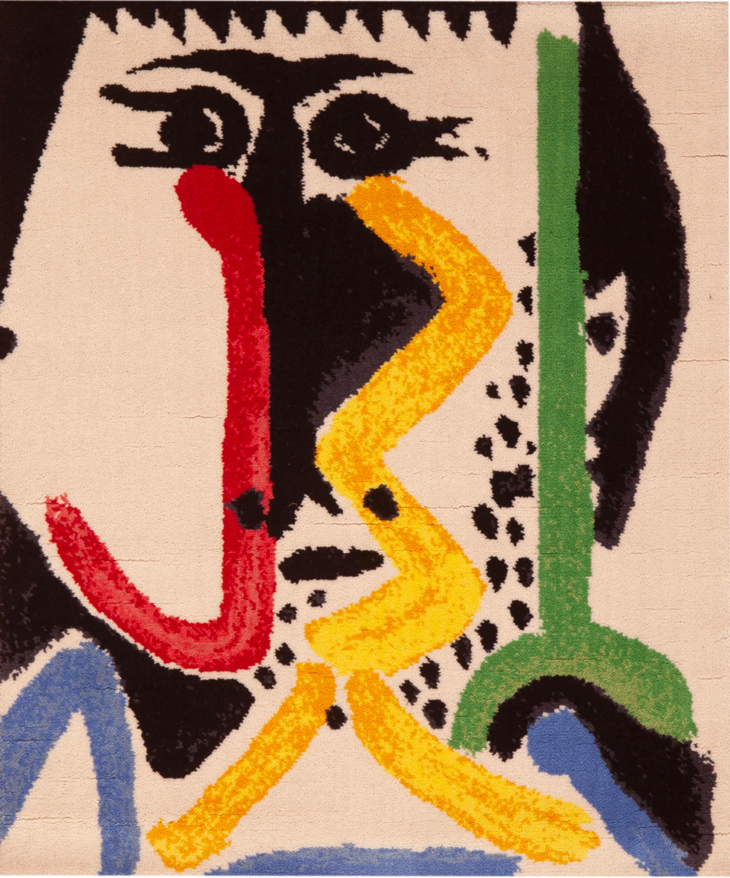 Minimaliste The Collective Collection Tapis Vintage Pablo Picasso 'Tête d'homme' des Pays-Bas en vente