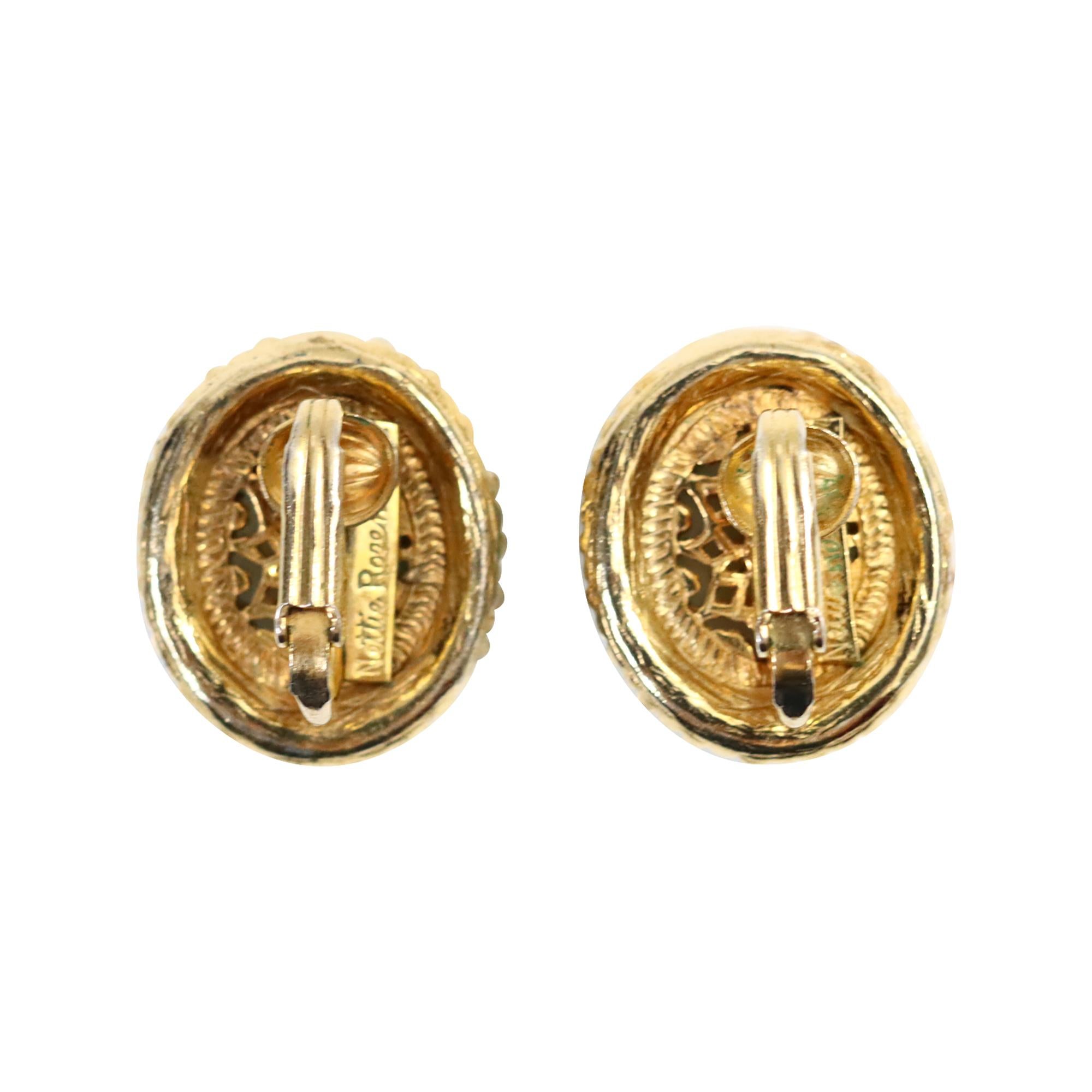 Orecchini di diamanti di finto turchese Nettie Rosenstein d'epoca, circa 1960 in vendita 1
