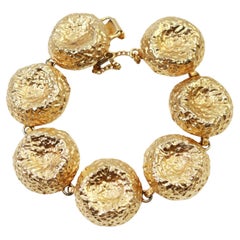 Vintage Nettie Rosenstein Gold Tone Bracelet Circa 1960s