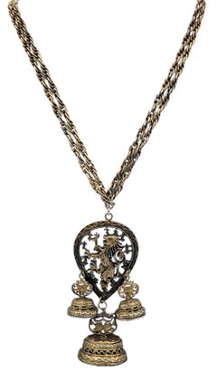 Vintage Nettie Rosenstein - Collana lunga a doppio filo con nappe in argento sterling