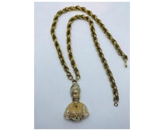 Vintage Nettie Rosenstein Queen Elizabeth Pendant Necklace