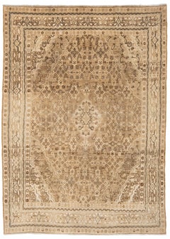 Vintage Neutral Hand-Knotted Wool Area Rug – Neutral & Earth Tones