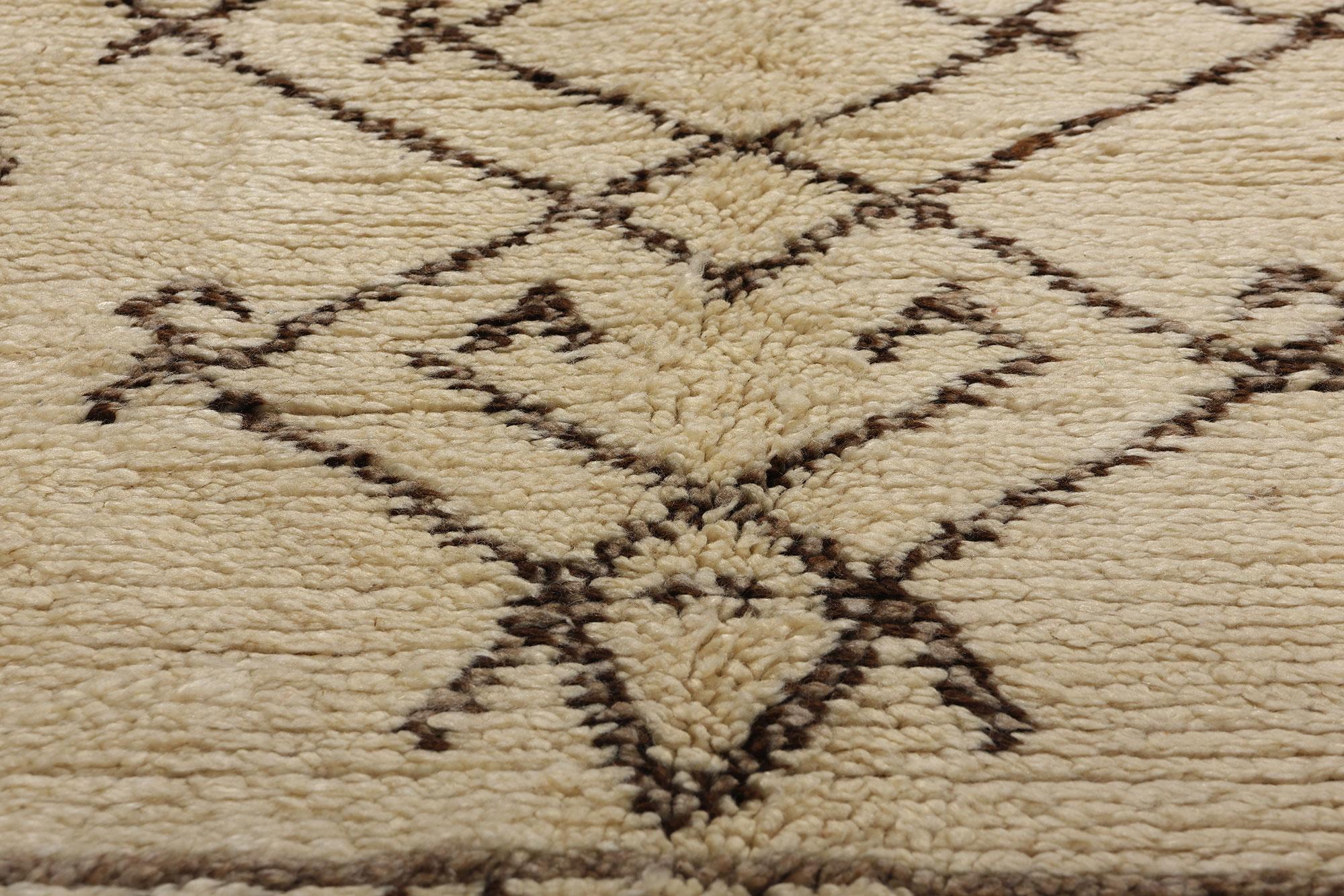 Noué à la main Tapis Azilal marocain neutre, enchantement tribal rencontre Shibui Design en vente