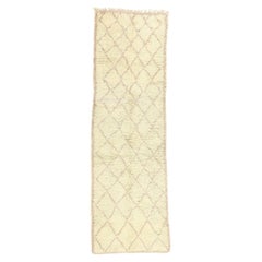 Retro Neutral Moroccan Rug Runner, Subtle Shibui Meets Cozy Hygge