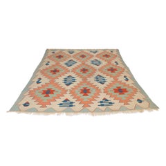 Vintage Neutral-Tone Kilim Area Rug