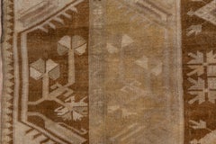 Vintage Neutral Turkish Oushak Rug, Brown Tones, circa 1950s