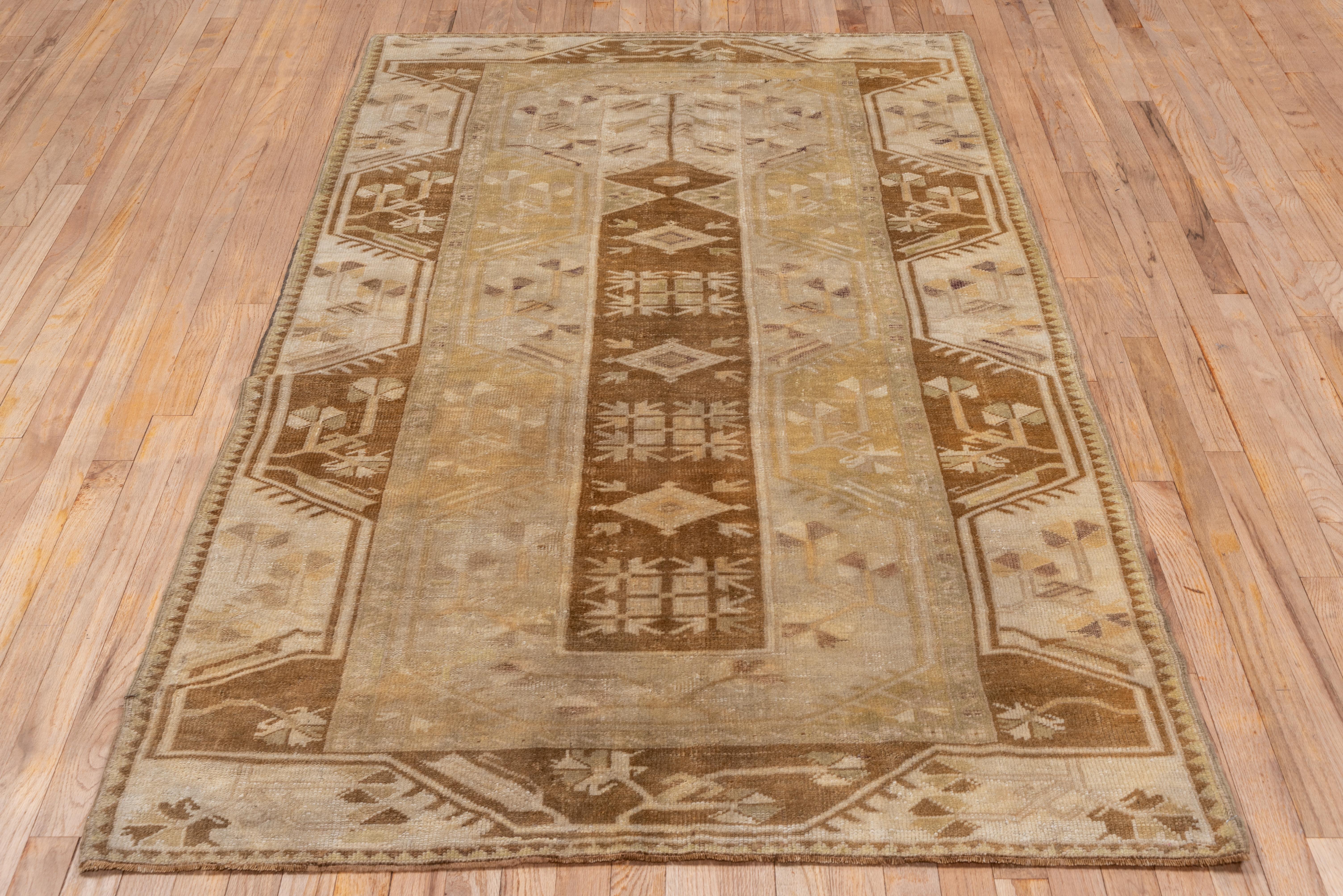 Mid-20th Century Vintage Neutral Turkish Oushak Rug, Brown Tones, circa 1950s