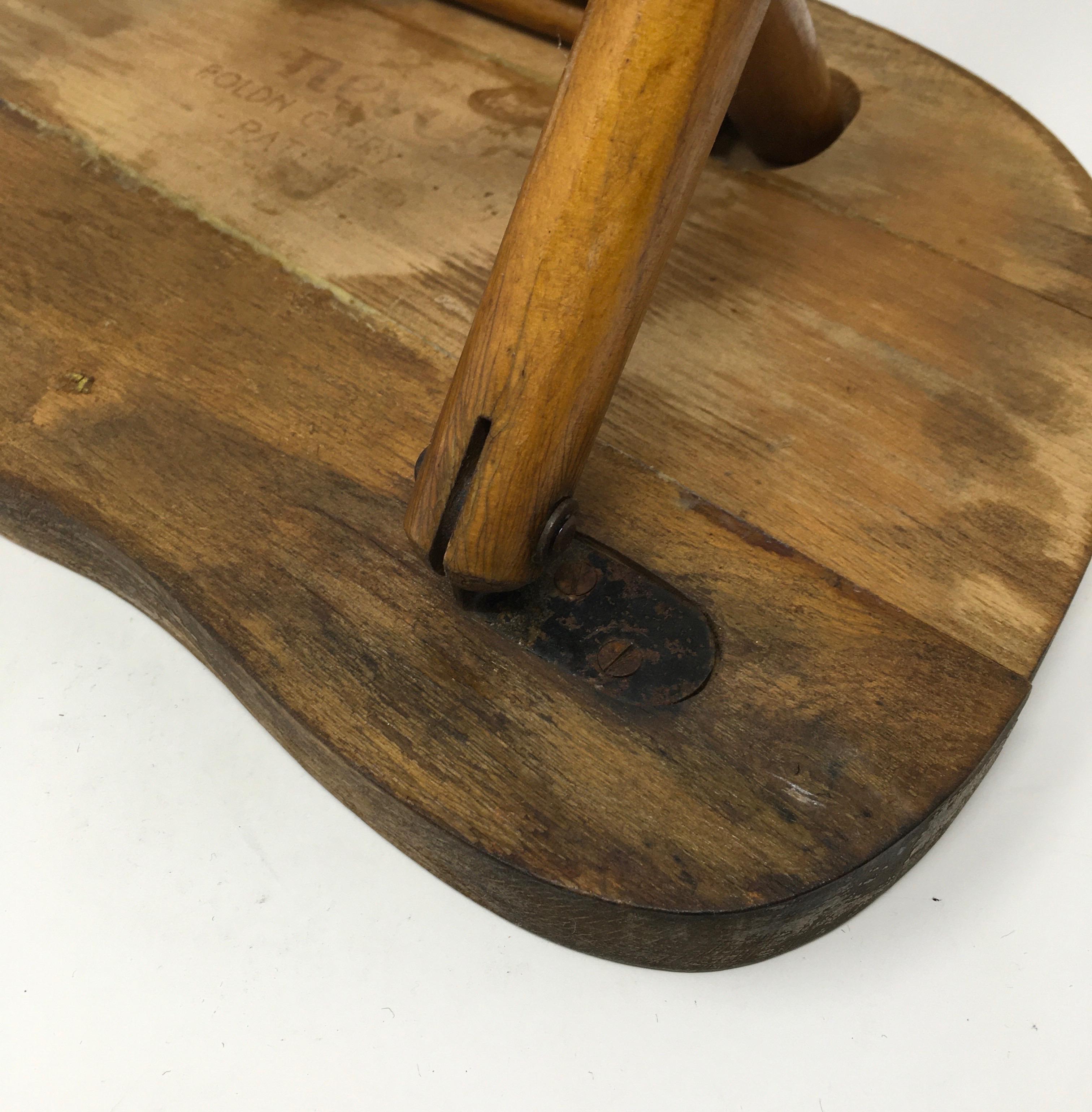 Vintage Nevco Fold and Carry Stool In Good Condition In Houston, TX