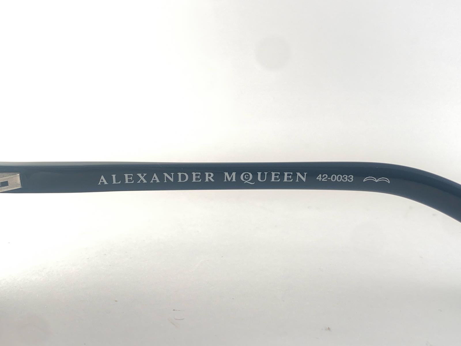 Donna Vintage New Alexander McQueen Office Sirenes 42 0033  Occhiali da sole Made in Japan in vendita