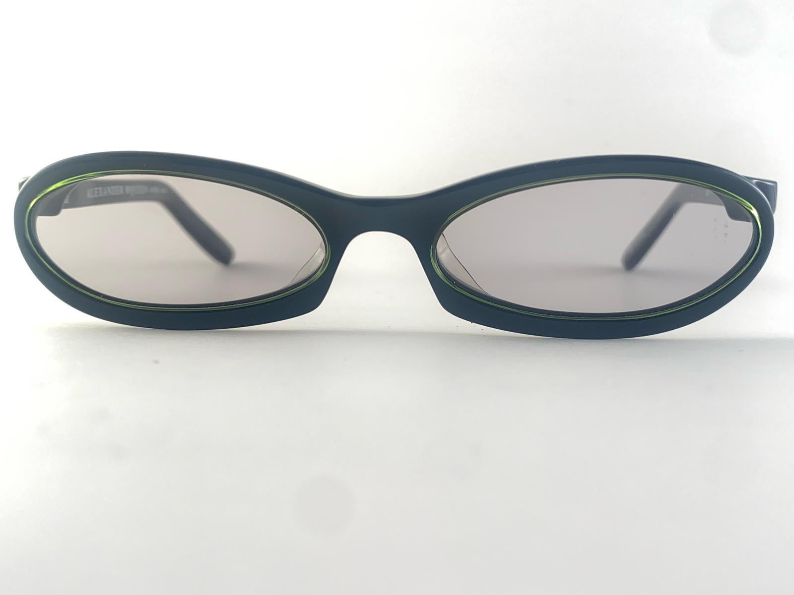 Vintage New Alexander McQueen Office Sirenes 42 0033  Occhiali da sole Made in Japan in vendita 3