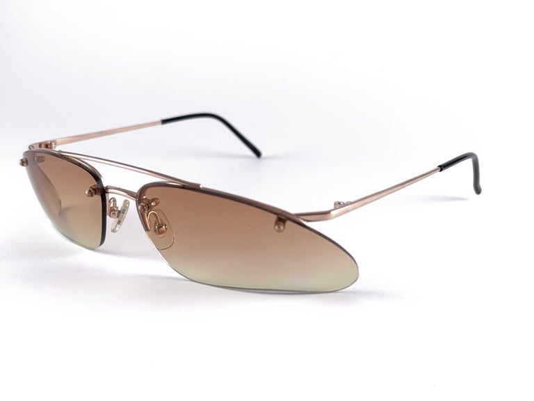 Vintage New Alexander McQueen Titanium Rimless Made in Japan