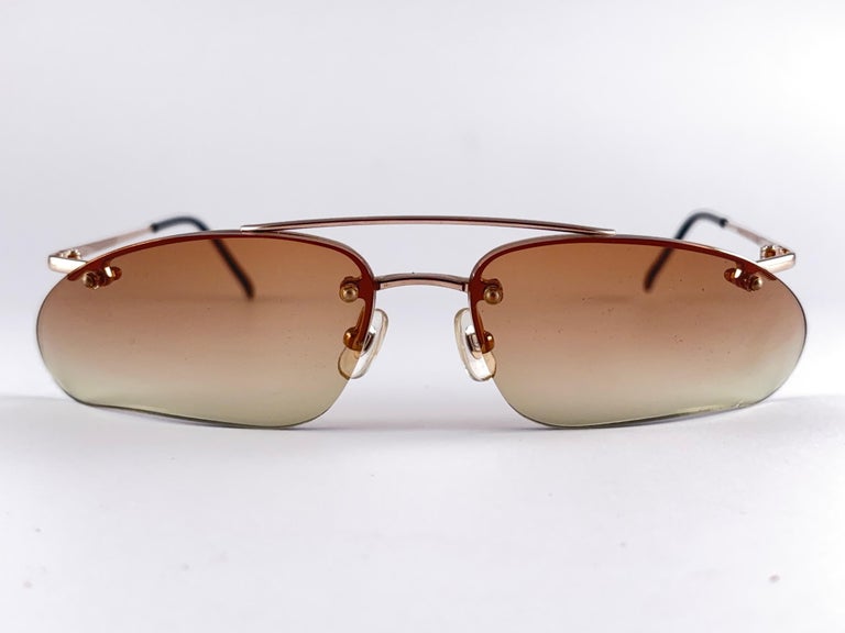 Vintage New Alexander McQueen Titanium Rimless Made in Japan