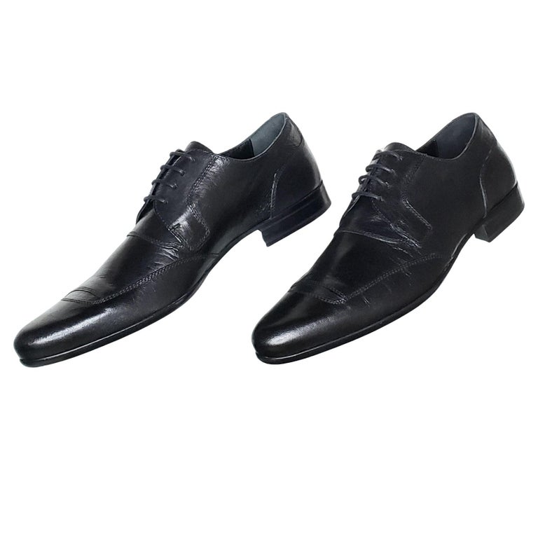 AUTH! Louis Vuitton LV Black Patent Leather Dress Shoes Formal UK 9.5 US  10.5