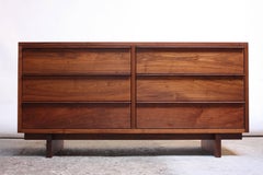 Vintage New England Solid Walnut Chest of Drawers