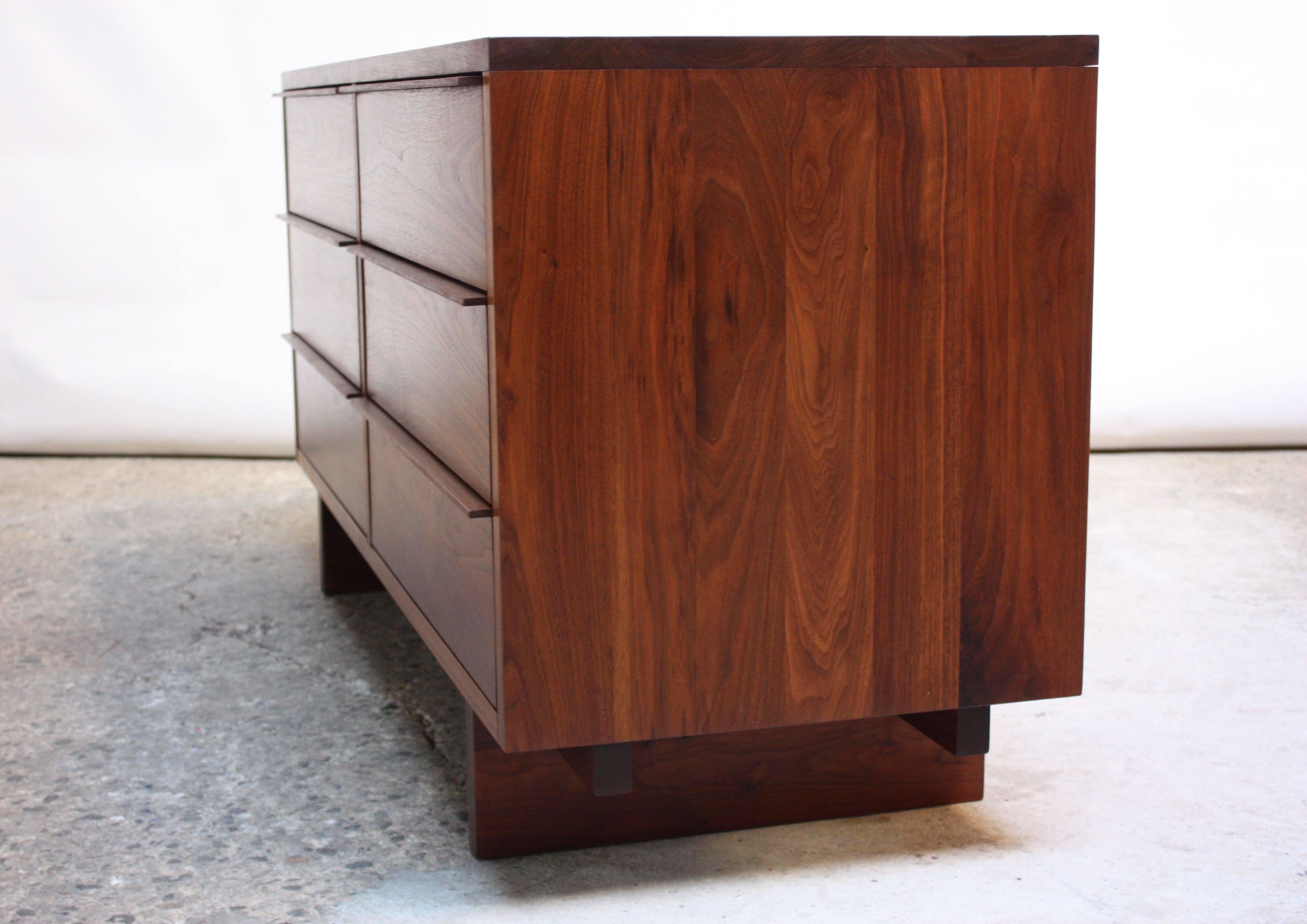 solid walnut chest of drawers