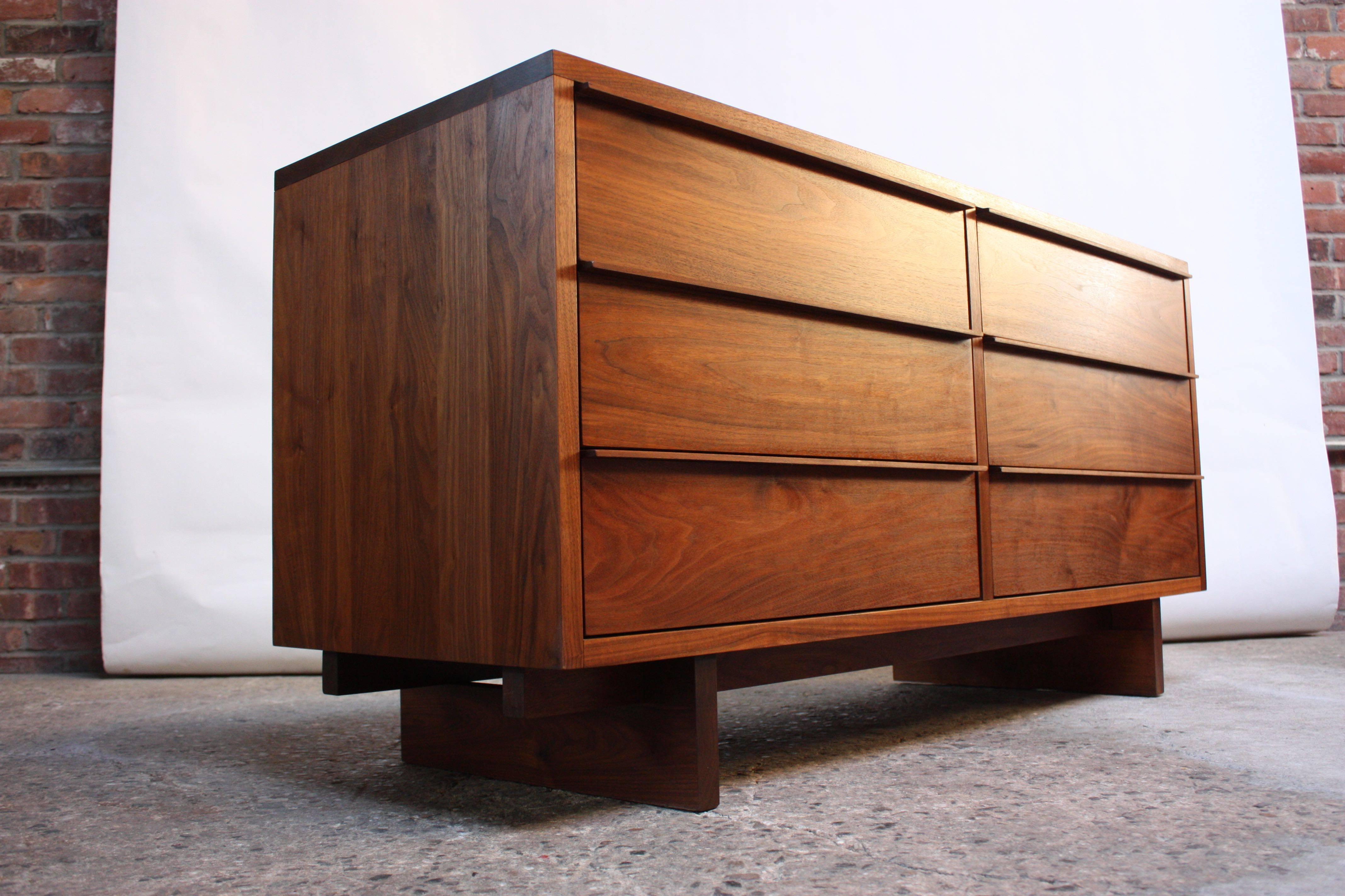 American Vintage New England Solid Walnut Chest of Drawers