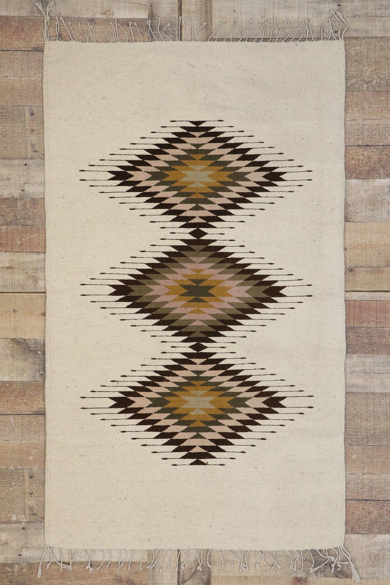 20th Century Vintage New Mexico Kilim Rug with Navajo Two Grey Hills Style
