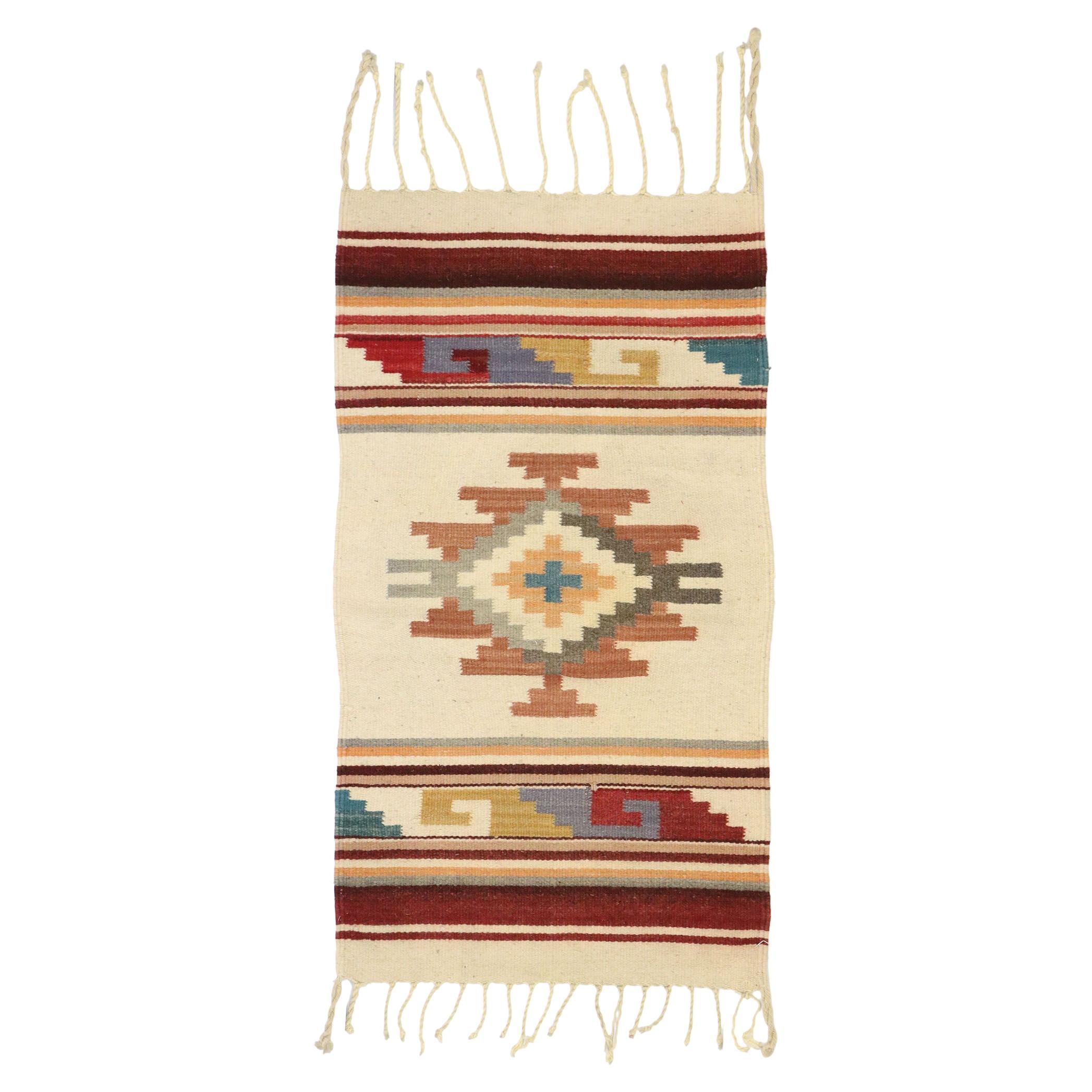 Alfombra Kilim Vintage Southwest de los años 70, Santa Fe Contemporánea se une a Allure Modern