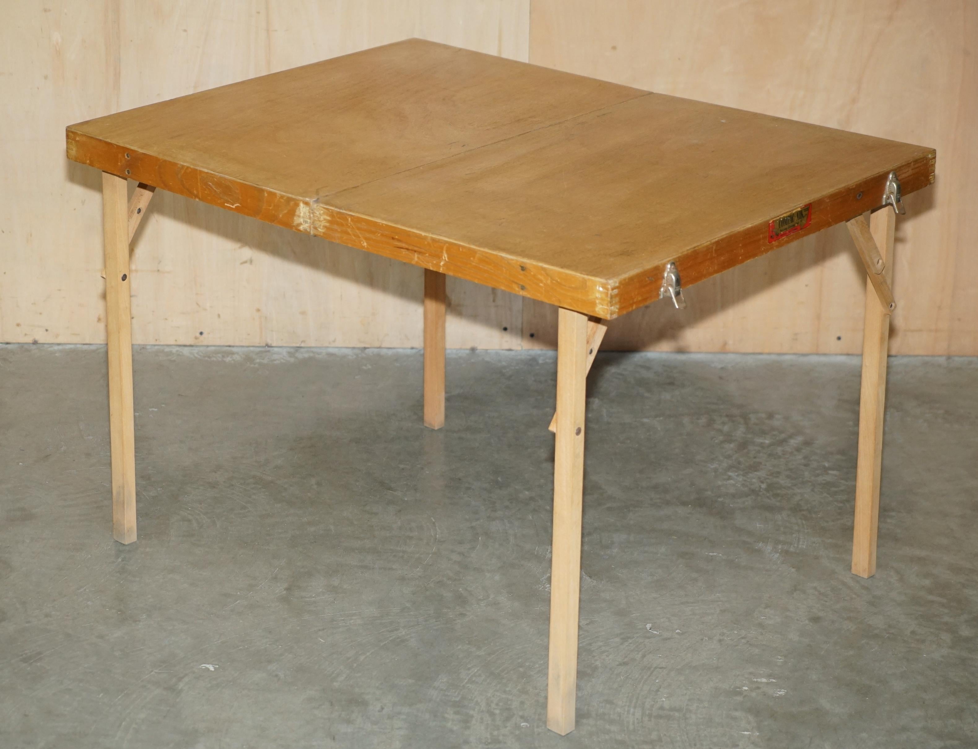 ViNTAGE NEW OLD STOCK COMPAC UK FOLDING CAMPING PICNIC TABLE & FOUR STOOLS For Sale 2