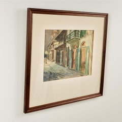 Vintage New Orleans Watercolor by Wiley Churchill