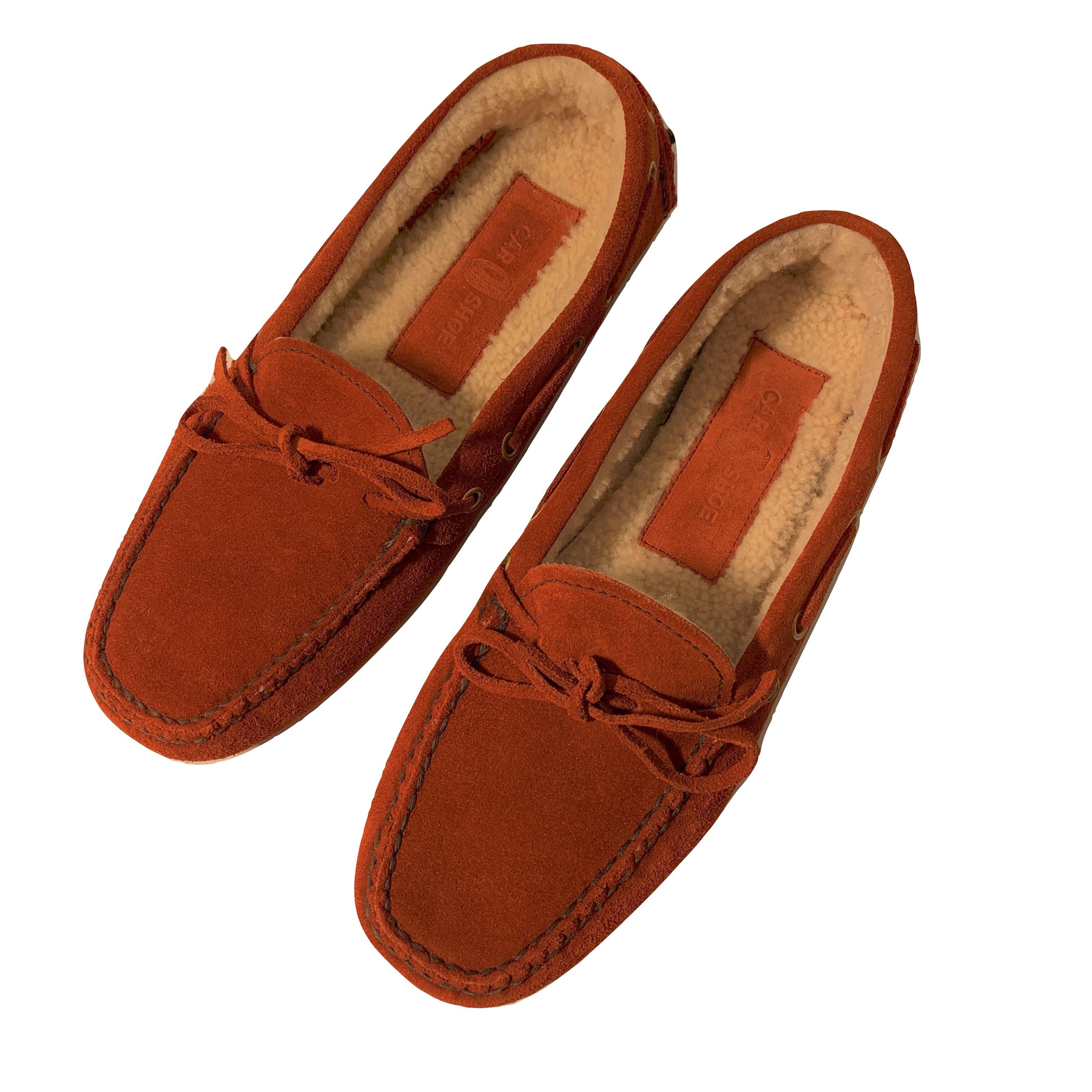 Vintage New The Original Prada Car Shoe Flat Moccasin Shearling Driving  Sz 36 en vente 3