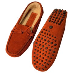 Vintage New The Original Prada Car Shoe Flache Moccasin Shearling Driving, Original, Vintage  St 36