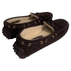 Vintage New The Original Prada Car Shoe Flat Moccasin Shearling Driving  Sz 36.5