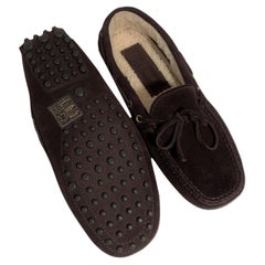 Vintage New The Original Prada Car Shoe Flat Moccasin Shearling Driving  Sz 36.5
