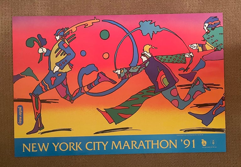 Vintage “New York City Marathon” Poster by Peter Max, 1991 at 1stDibs