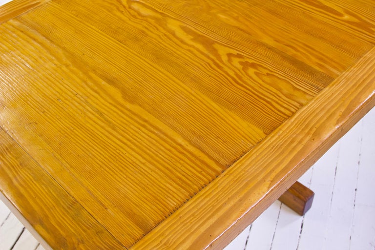 Vintage New York City Municipal Trestle Tables in Pine, 1970s--three Available.  For Sale 5