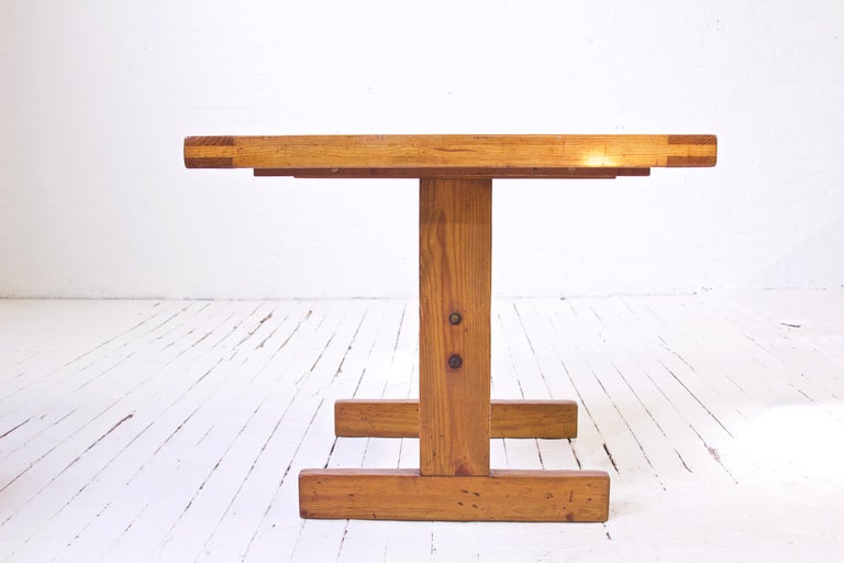 American Vintage New York City Municipal Trestle Tables in Pine, 1970s--three Available.  For Sale