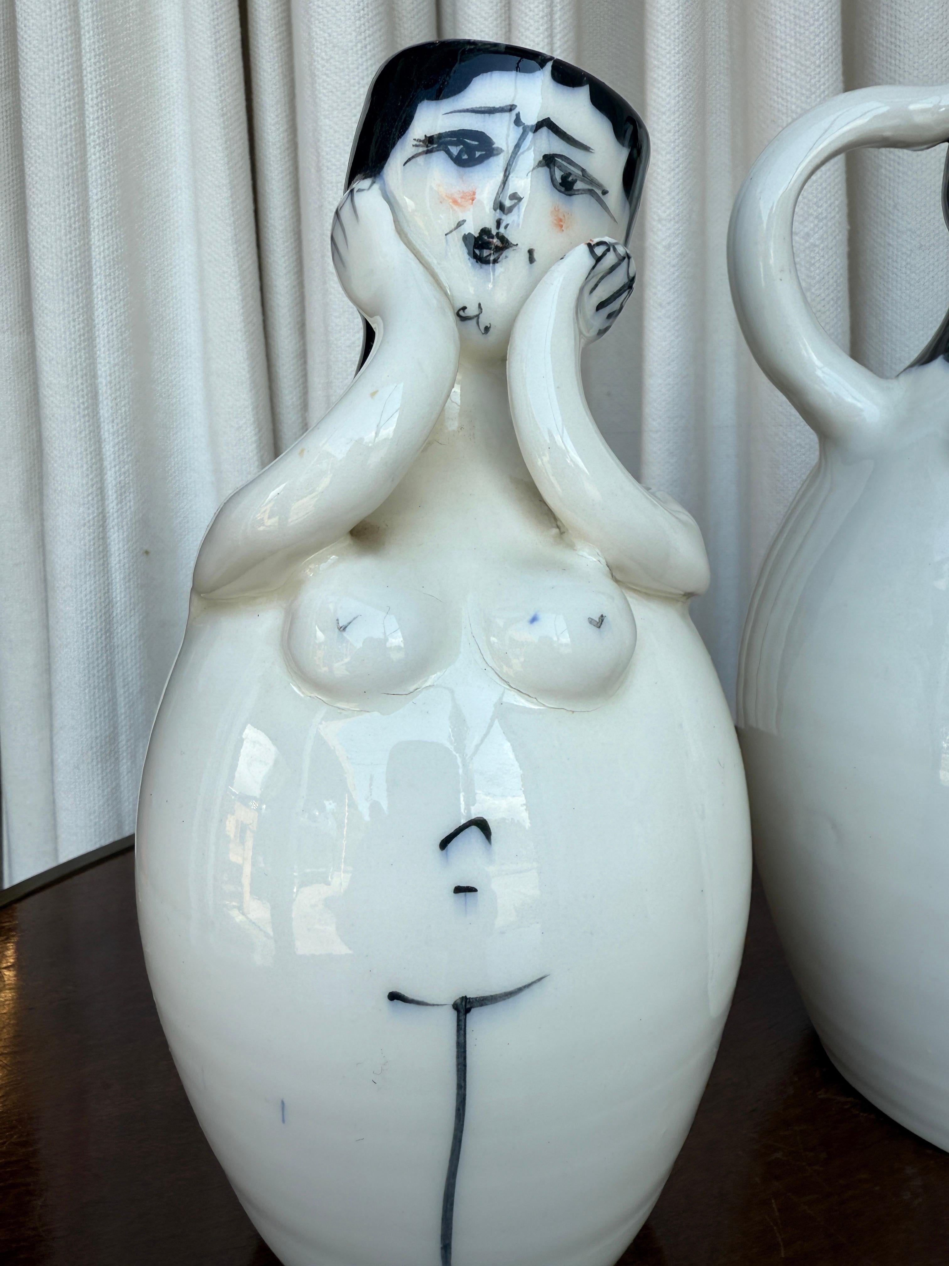Smaltato Vasi d'epoca in ceramica neozelandese di Paul Laird, 