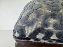 Vintage newly upholstered Spanish Renaissance style bench