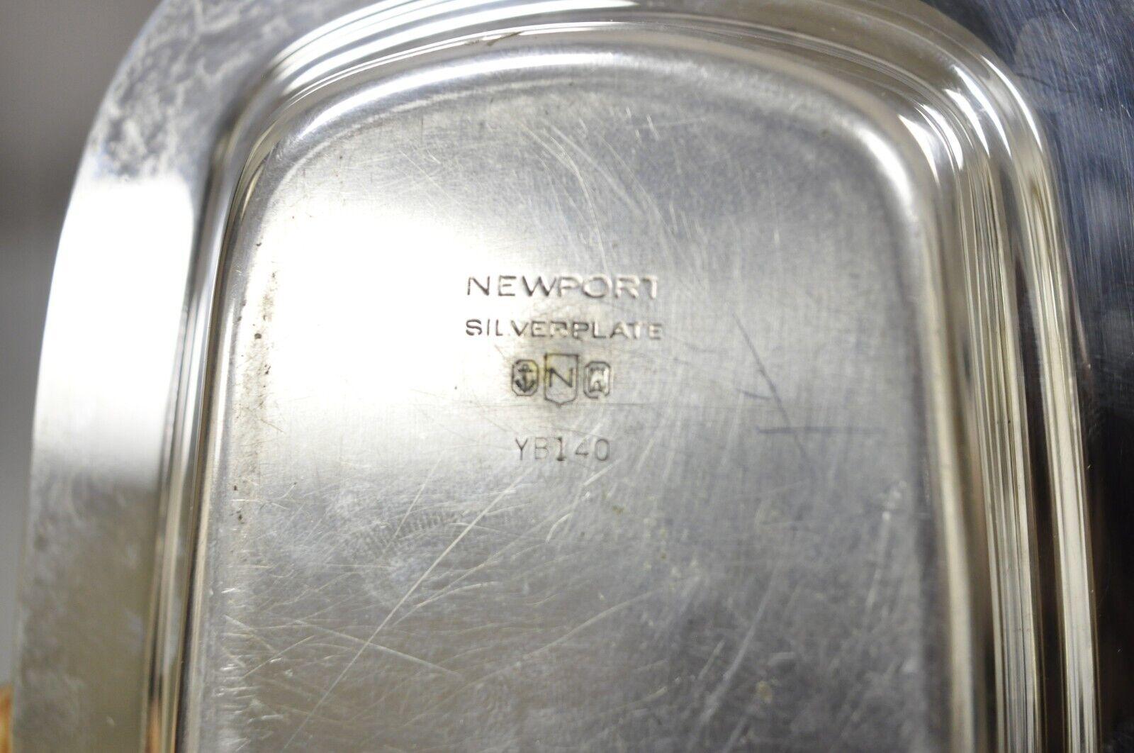 Vintage Newport Silver Plated Covered Butter Dish Tray with Lid 1