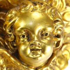 Vintage Niccolini Italia Gilt Wood Cherub Wall Sconce C1950