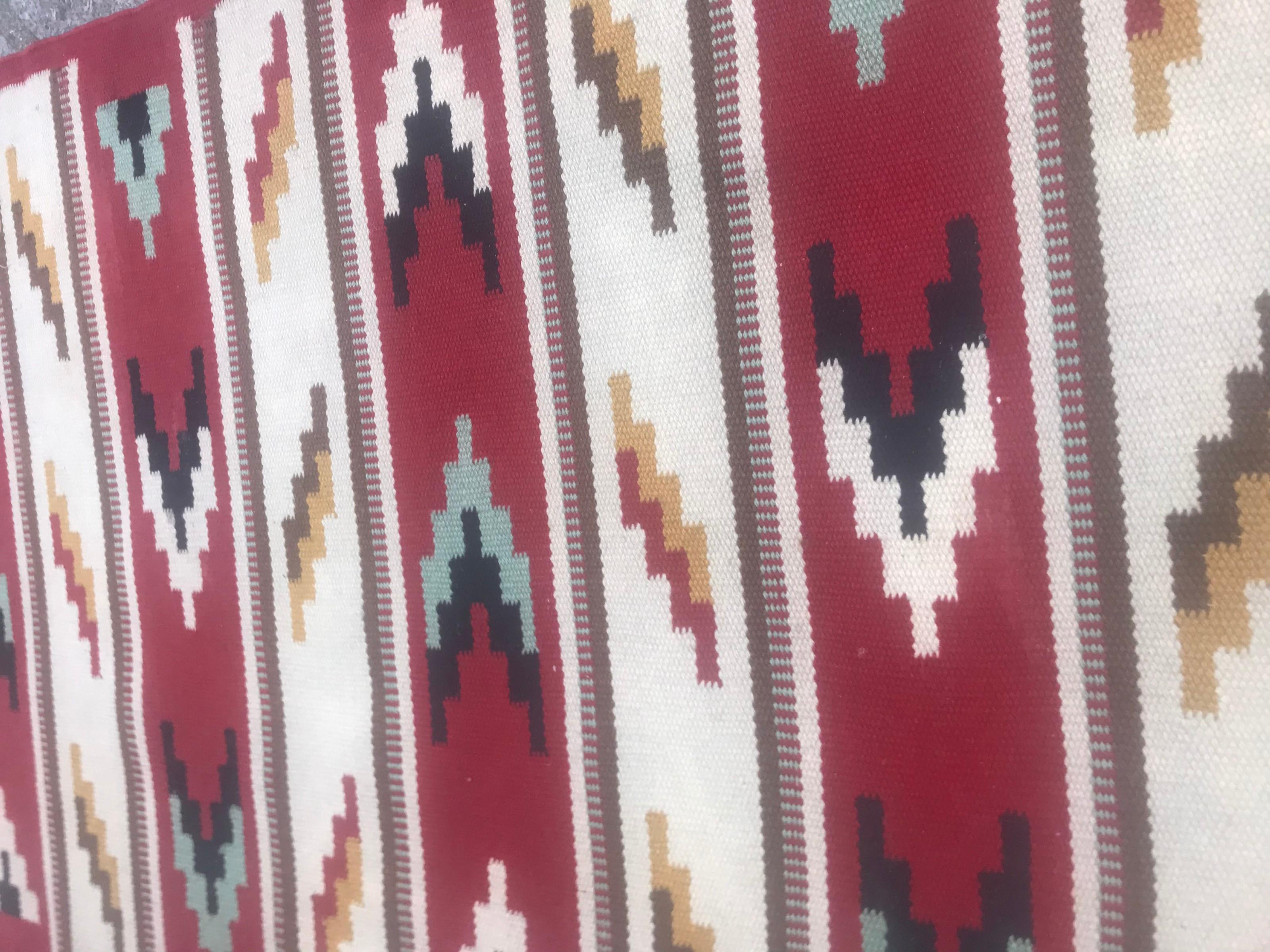 Bobyrug's Beautiful Vintage Nice Swedish Flat Runner Kilim (Skandinavische Moderne) im Angebot