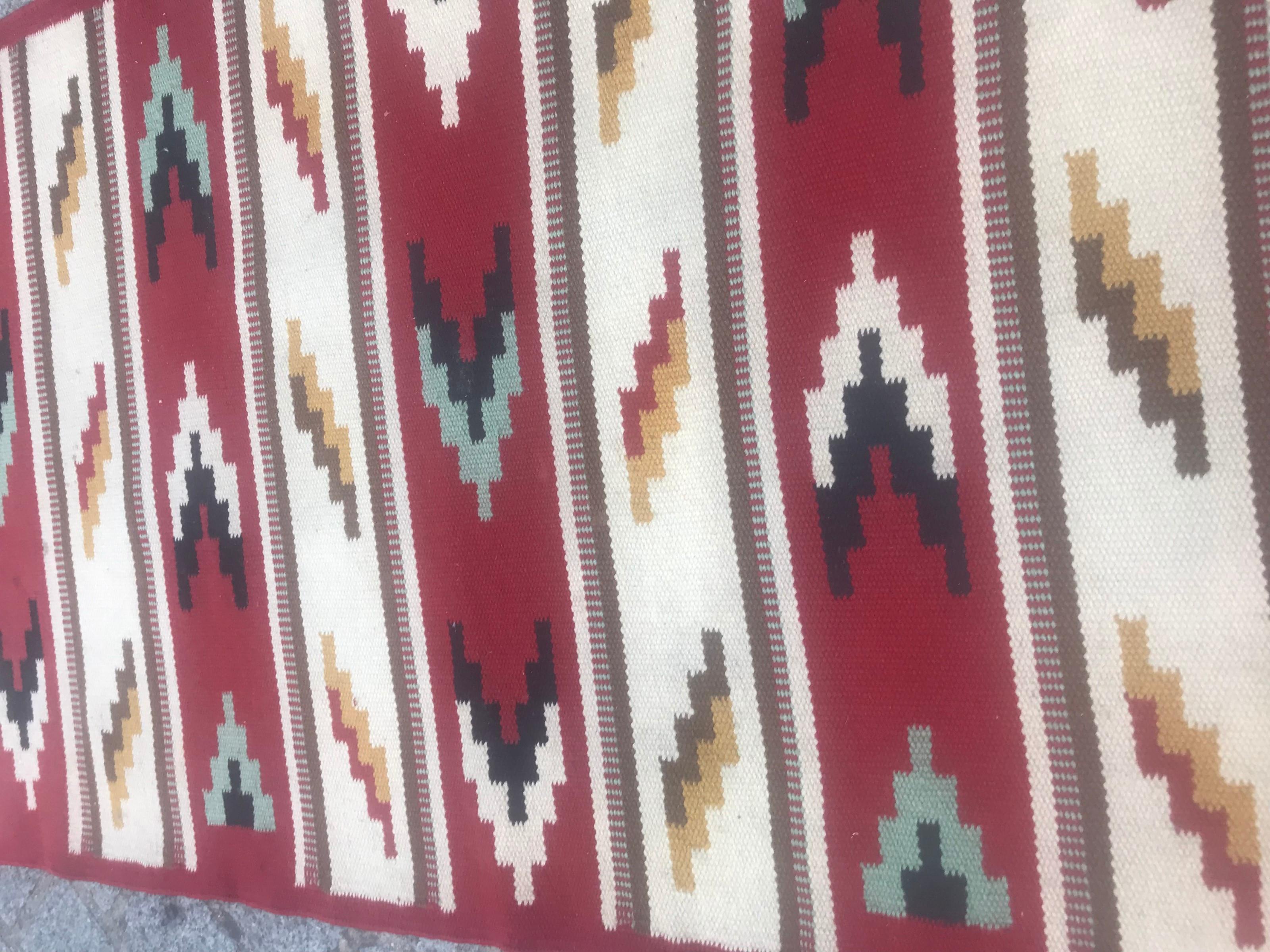 Hand-Woven Bobyrug’s Beautiful Vintage Nice Swedish Flat Runner Kilim For Sale