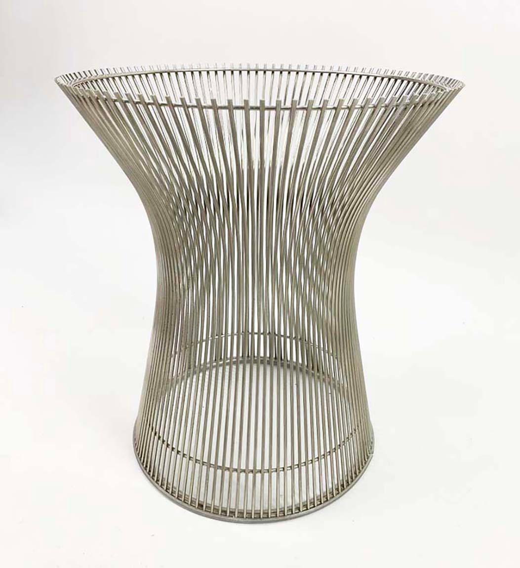 Américain Table d'appoint vintage en nickel et marbre conçue par Warren Platner pour Knoll en vente