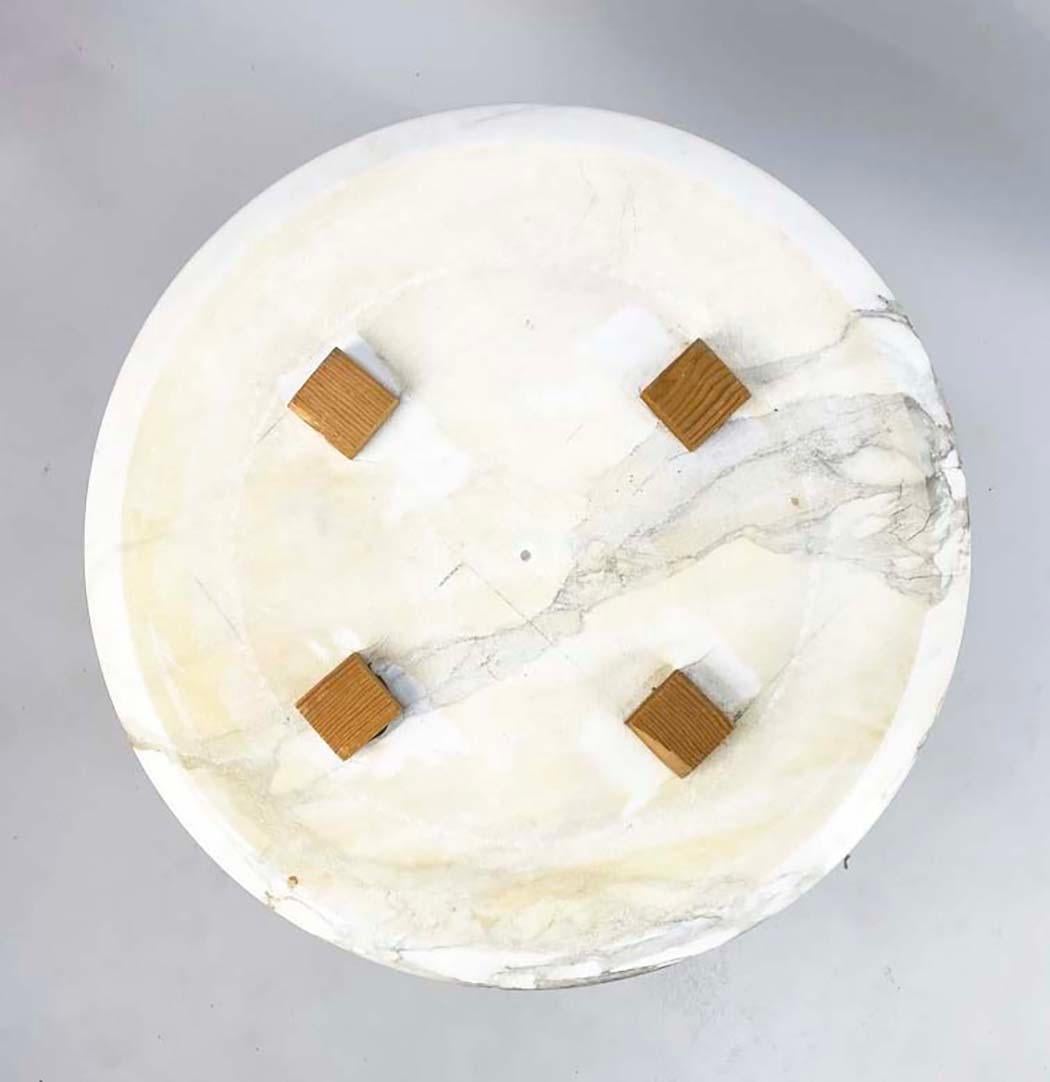 Table d'appoint vintage en nickel et marbre conçue par Warren Platner pour Knoll en vente 1